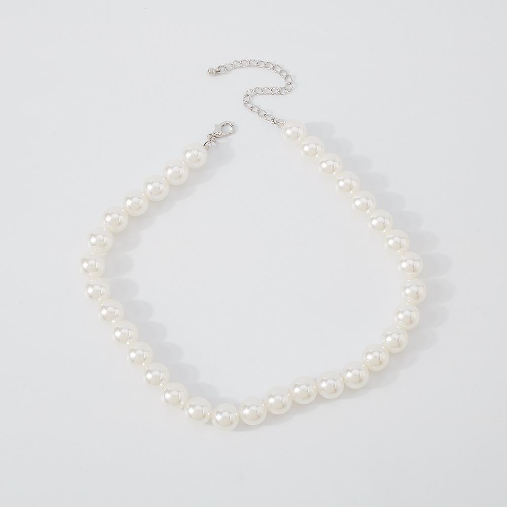 Tooxika Retro Elegant Fashion Choker Necklace Exaggerated Pearl Geometric Personality Temperament Necklace