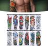 12pcs Fake Tattoo Sticker Temporary Waterproof Sweatproof Unisex Full Arm Tattoos Stickers