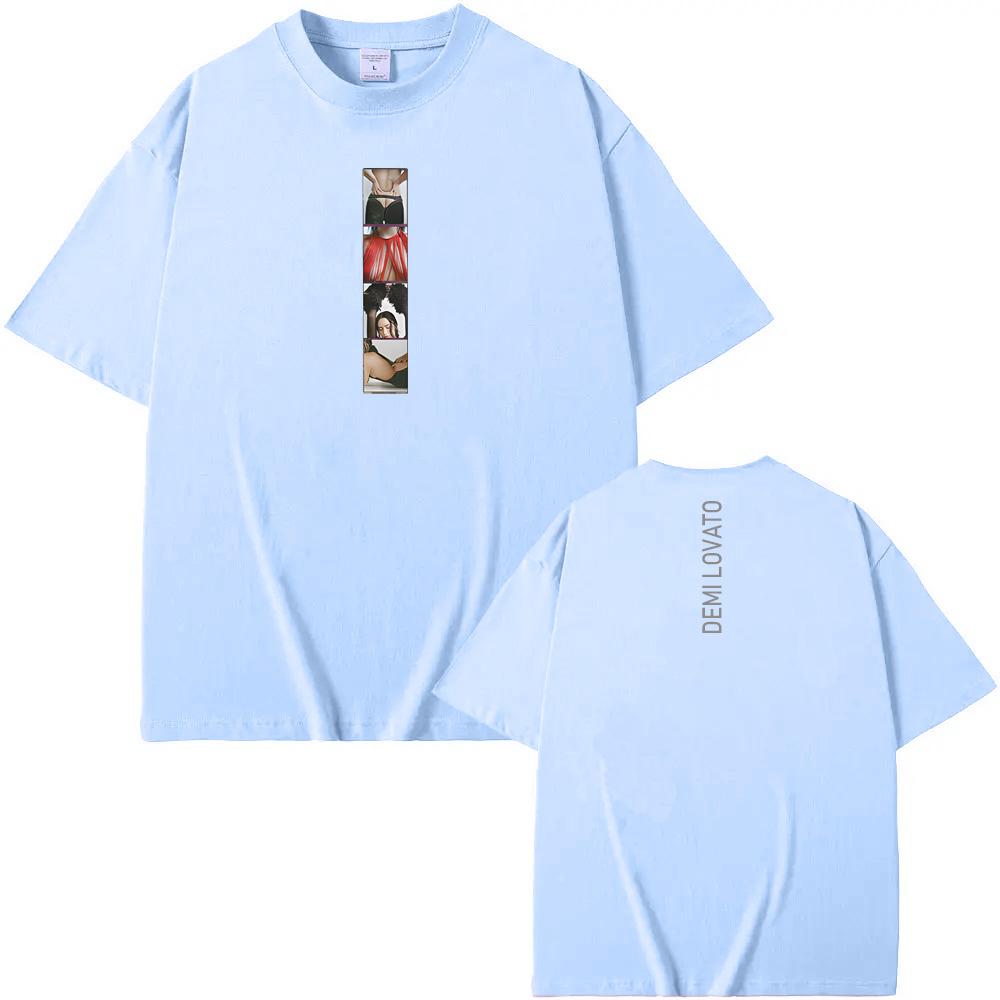 Demi Lovato Singer's Same Style T-Shirt PHOTOSTRIP High Quality Unisex TEE Casual 100%Cotton Short Sleeve Graphic Tee  Fashion