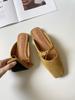2025 Summer Women Mules Shoes Brand Designer Butterfly-knot Comfort Casual Slip On Light Large Size Shallow Ladies Flat Sandals