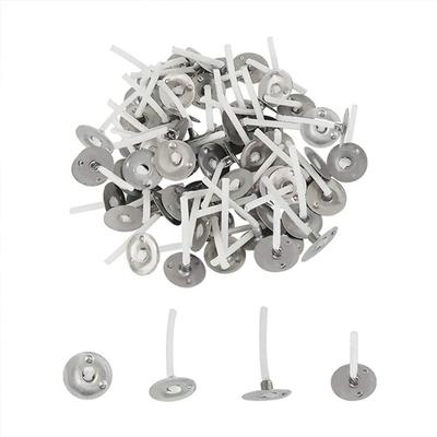 100Pcs/Pack Tea Light Wicks DIY Candle Making Candles Accessories Low Smoke Handmade Candle Making Tools Woven Cotton Core