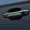 4pcs PVC Styling Car Wheel Rims Body Decoration Stickers Auto Door Handle Reflective Decals for Mitsubishi Lancer Xpander Pajero