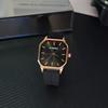 Men'S Watch Magnetic Suction Silicone Tape Simple Temperament Wind Simple Square Quartz Watch