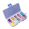 50Pcs Auto Car Truck Fuse Assortment 3/5/7.5/10/15/20/25/30/35/40A Standard Car Fuse Replacment Automotive Fuse