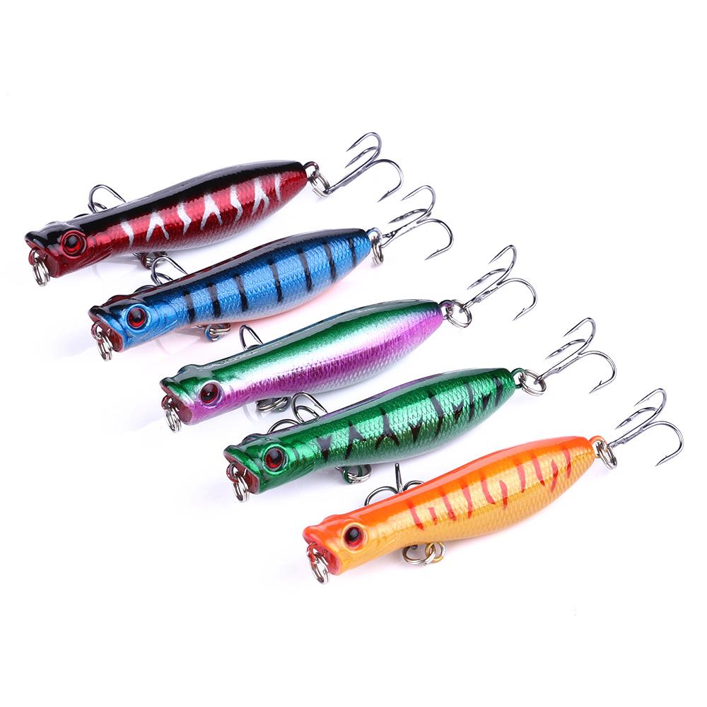 Exquisite Spray Paint Body Pencil Lure Fishing Set 6CM 5G Fishing Lure for Bass Perch Sea Fishing 5PCS/set