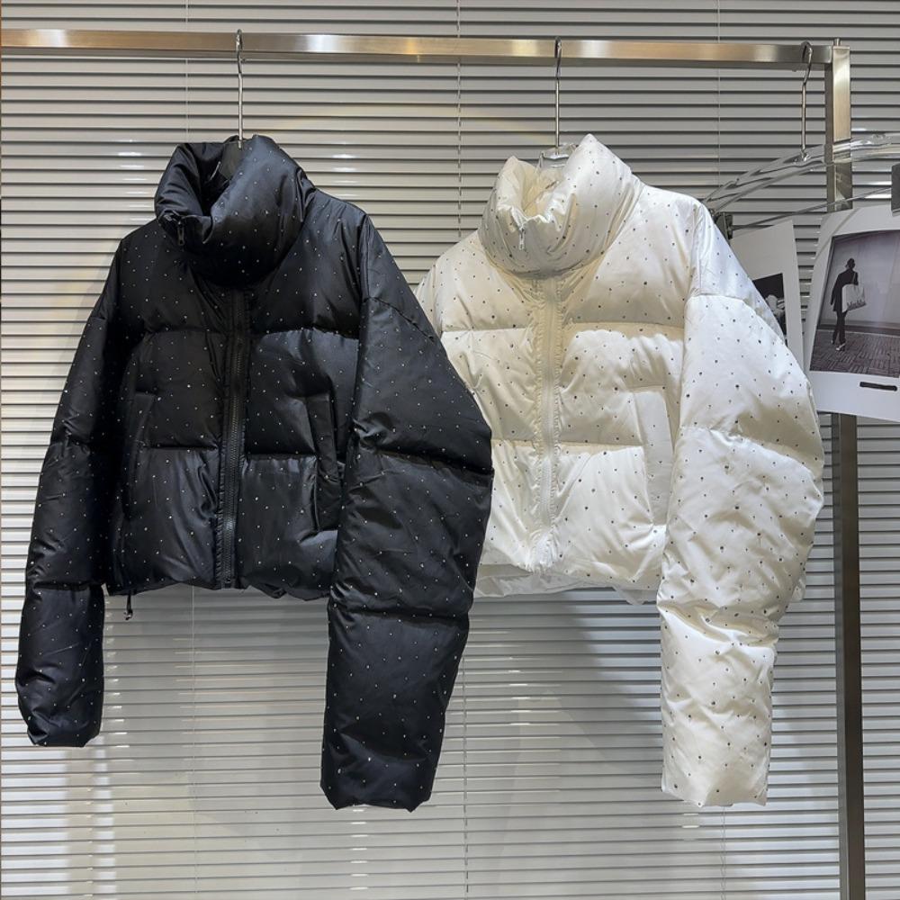 2025 women's winter new down padded jacket with bricks and small potatoes to wear a slim down cotton outside