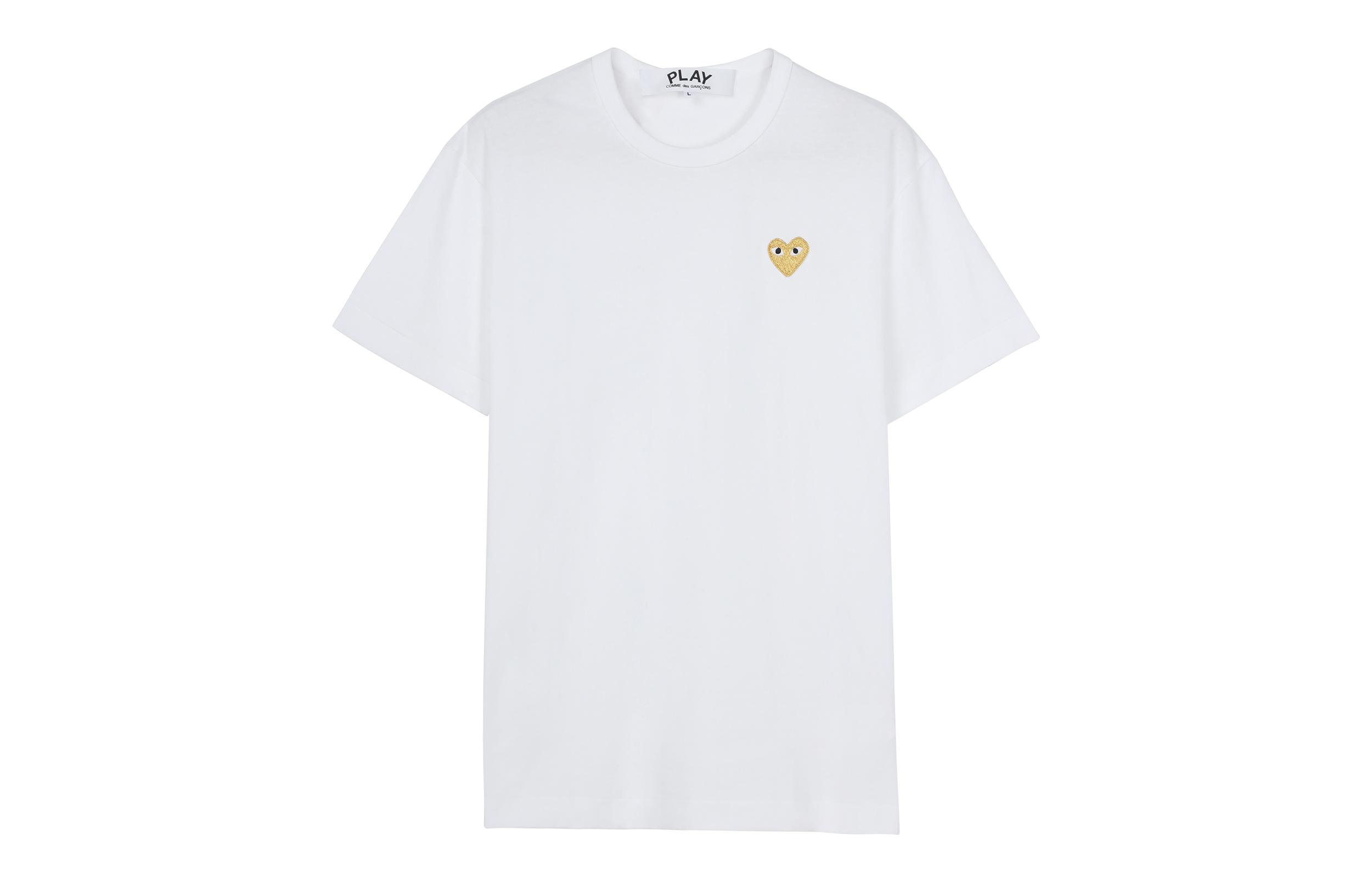 

CDG Play T Shirts Men s Crew Neck Moderate Straight Fit AZ-T216-051-4 XXL