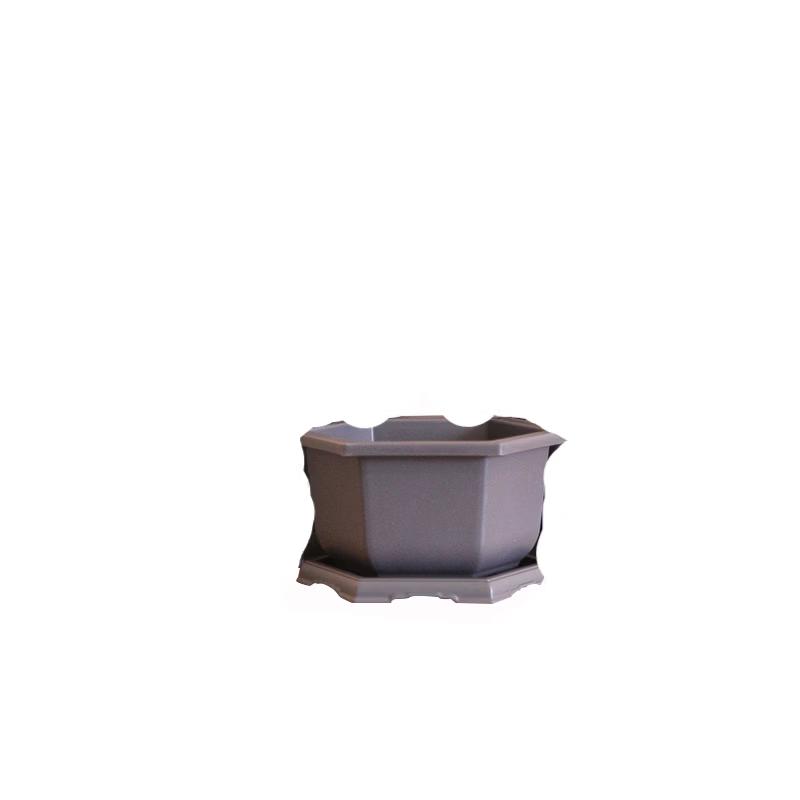 Lilang Imitation Zisha Hexagonal Plastic Flower Pots
