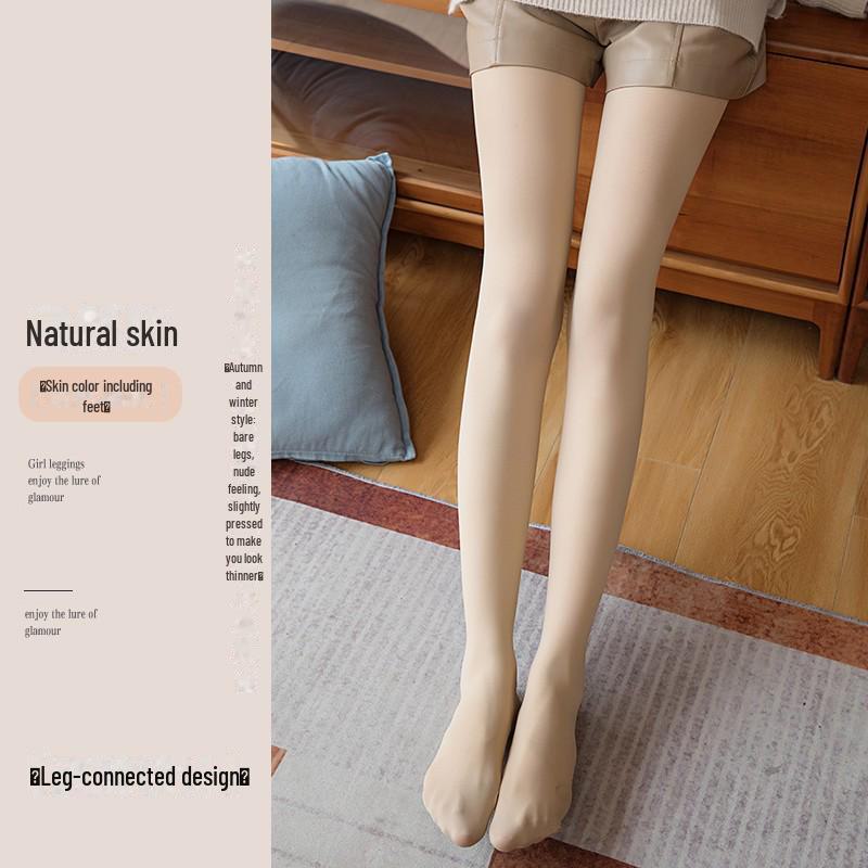 Beibige Women's Black Cotton Leggings - Winter-Ready, Bare Leg Effect, Thick Pantyhose