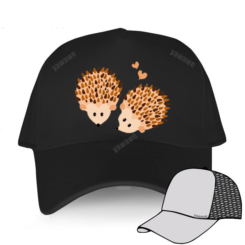 Black Hip Hop Baseball Caps For Boys Sunhat Cartoon Hedgehogs In Love Women Hat Outdoor Men Adustable Glof Cap Sport Bonnet