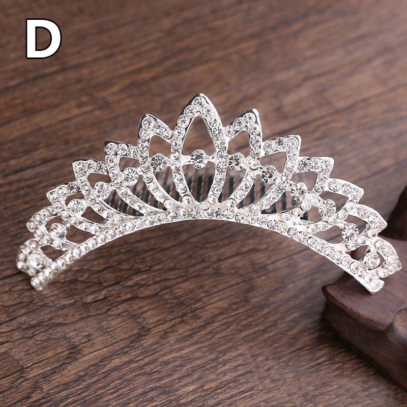 Kid's Mini Crowns Hair Comb Crystal Rhinestone Pearl Heart Flower Tiaras Comb Hairpin Wedding Bridal Princess Crown Hair Jewelry