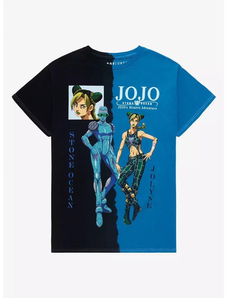 JoJo’s Bizarre Adventure Mens Jolyne & Stone Free Split Dye T-Shirt New