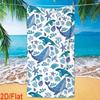 Warm Background Bold Red Floral Leaf Full Print Quick Dry Sand Resistant Beach Bath Towel