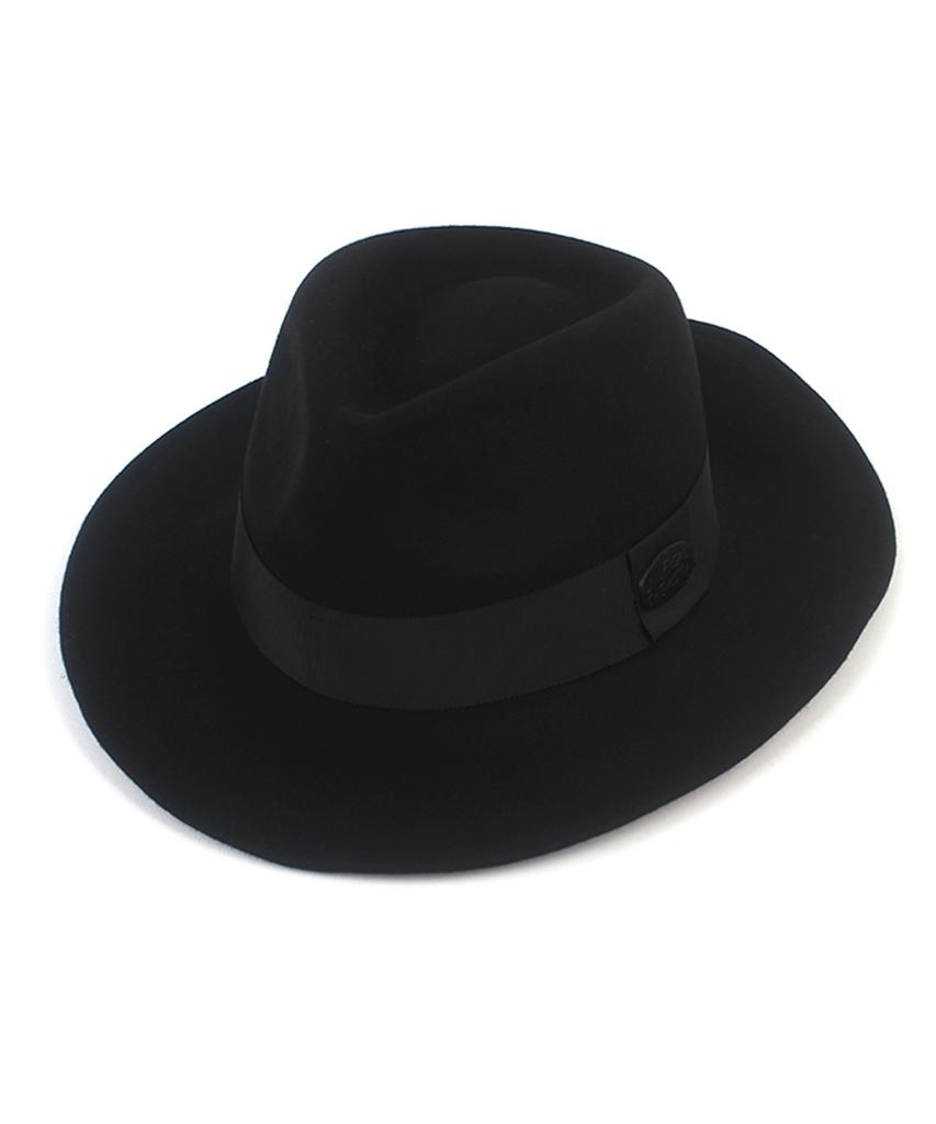 Yunibeosyeolkemiseuteuli V Wire Line Black Wool Fedora