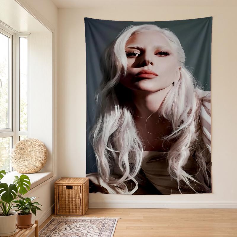 Lady Gaga (19) Arazzo da Parete Elegante Appeso a Parete per Camera da Letto Soggiorno Dormitorio Bel Regalo per Famiglia e Amici