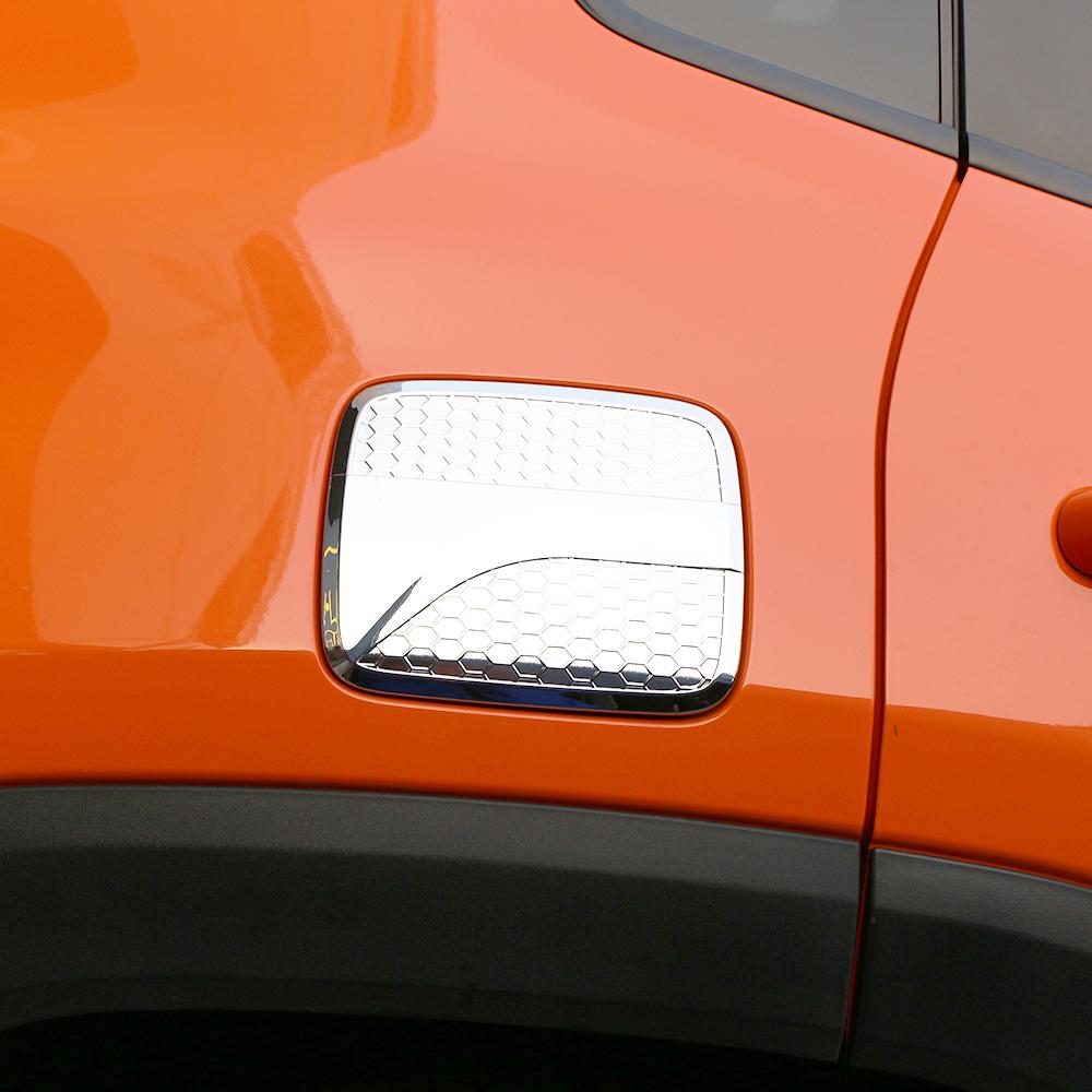 For Jeep Renegade 2014 - 2025 Car Fuel Tank Cap Cover Gas Tank Protective Trim Sticker Car-Styling ABS Chrome Accessories