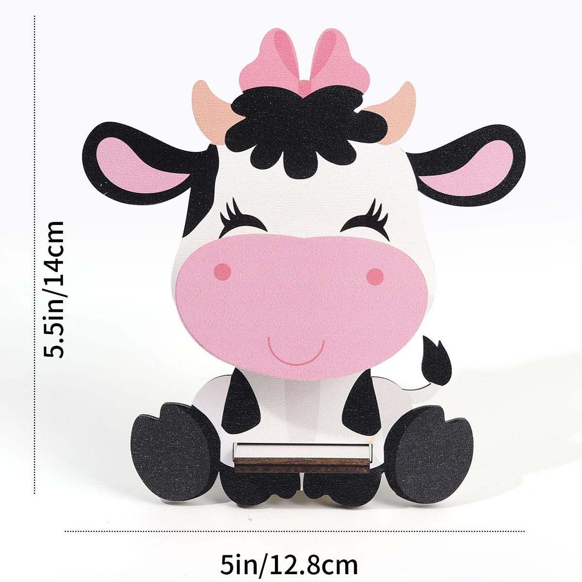 

Мультяшная корова подставка для очков Милая животная оправа для очков Подставка для демонстрации солнцезащитных очков Ручная резьба Домашнее деревянное украшение