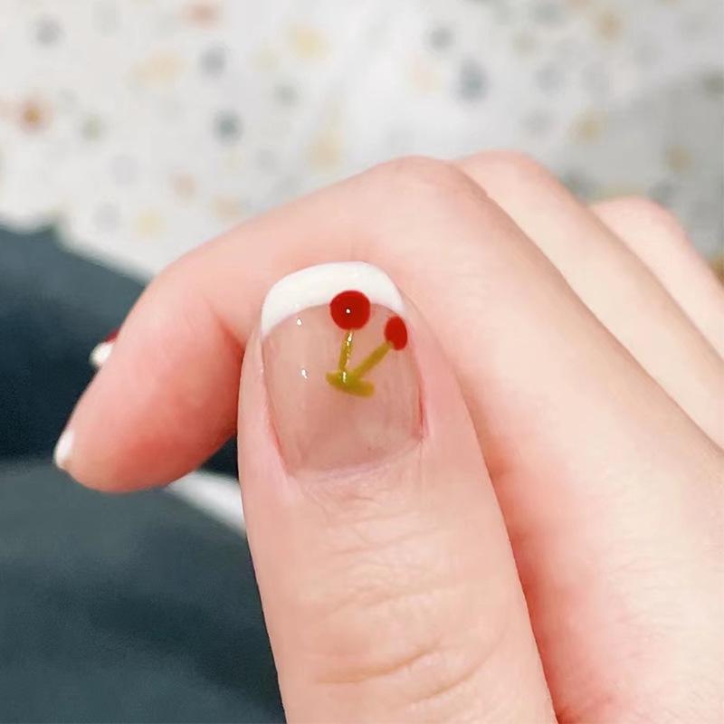 Cherry Snow Top French Nail Art Stickers - Cute Nail Art Pieces