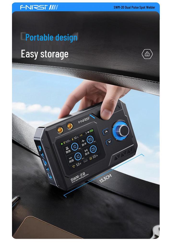 FNIRSI SWM-20 Battery Spot Welder: Handheld Lithium Battery Spot Welding Pen for DIY Assembly.
