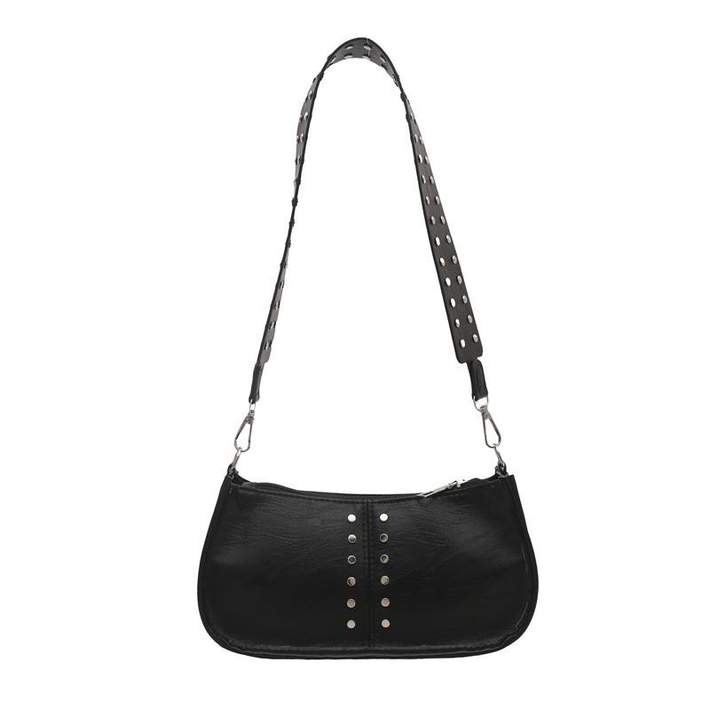 Unique Leather Pu Small Square Bag For Women With Casual Street Style And Fashionable Design Rivet