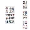 Exquisite Anime Mini Tattoo Aufkleber mit charmanten Zeichentrickfiguren für einen einzigartigen Ausdruck