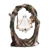 Halloween Swing Ghost Ornament White Ghost Sculptures White Ghost Swing Decorations for Tabletop Centerpiece