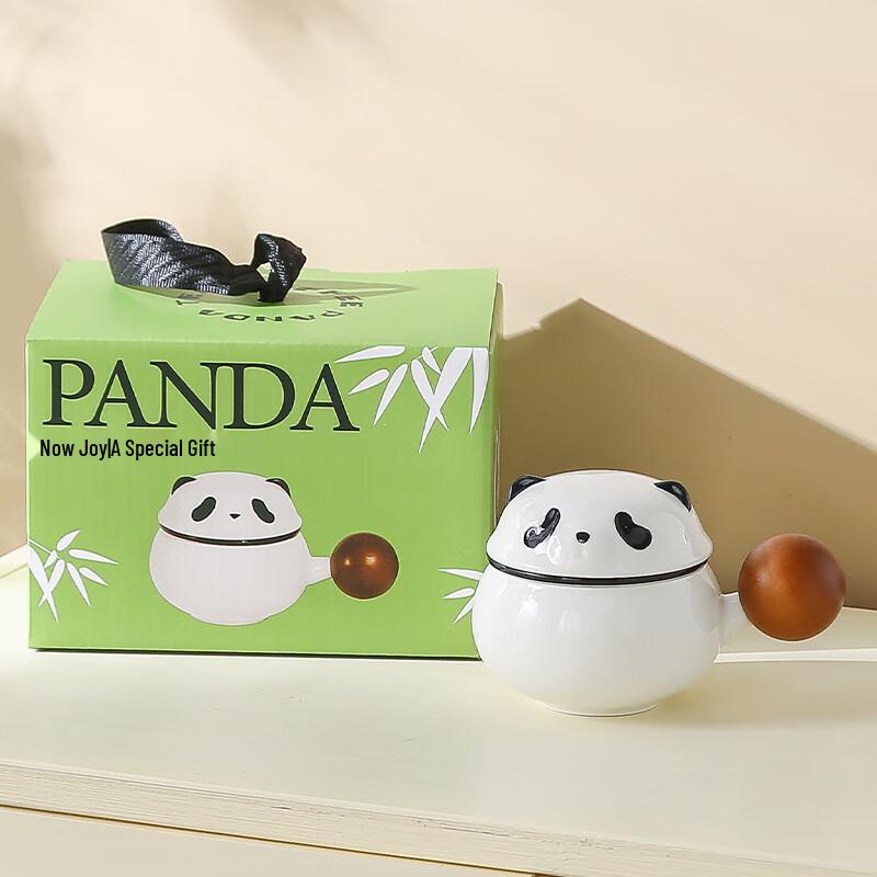 Cute Panda Ceramic Tea Infuser Cup