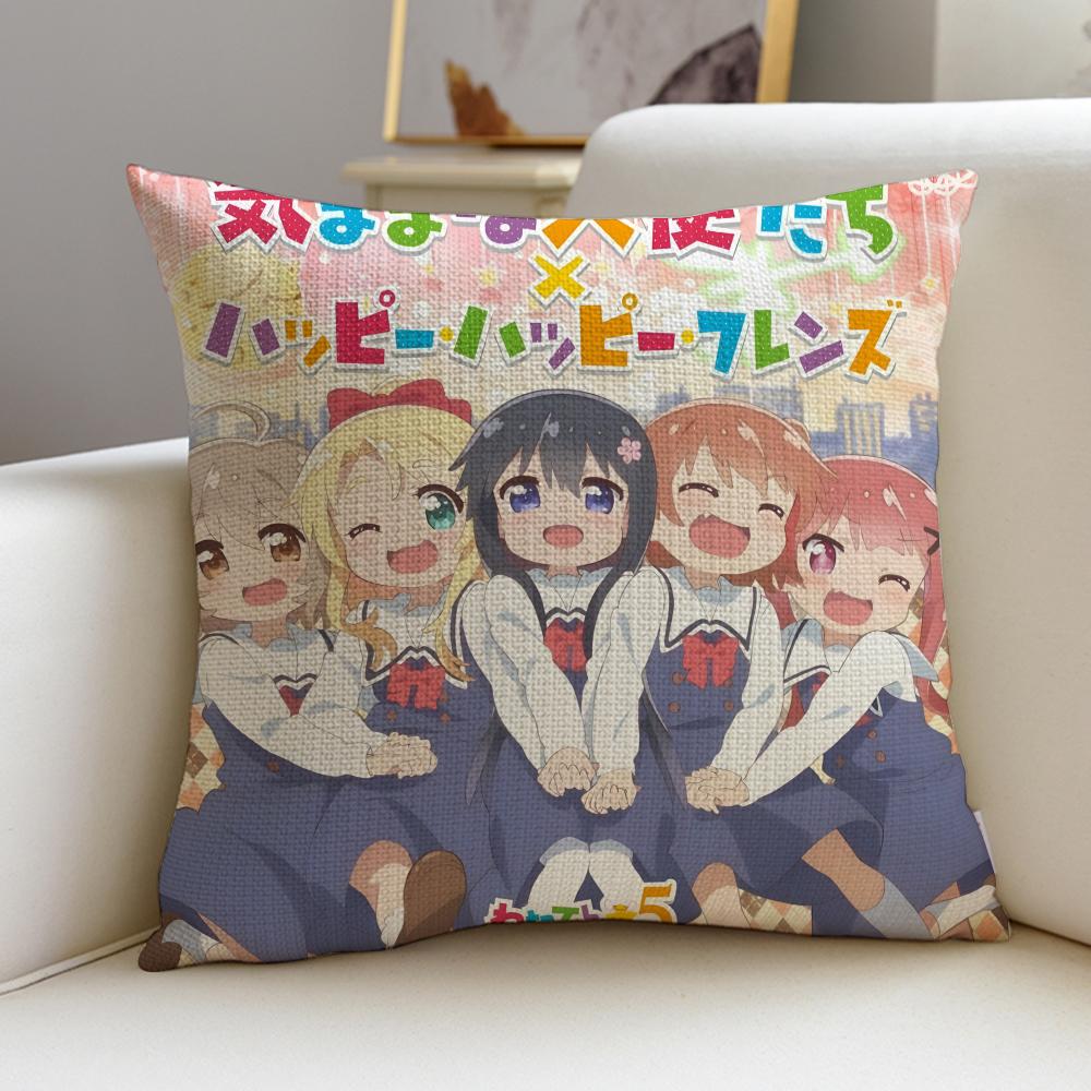 WATATEN an Angel Flew Down to MeS Cushion Cover Breathable and skinfriendly linen pillowcase  removable and washable cushion