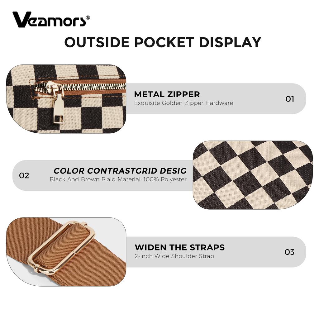 Women Adjustable Strap Crossbody Bag Vintage Shell Waist Bag Casual Daily Shoulder Purse