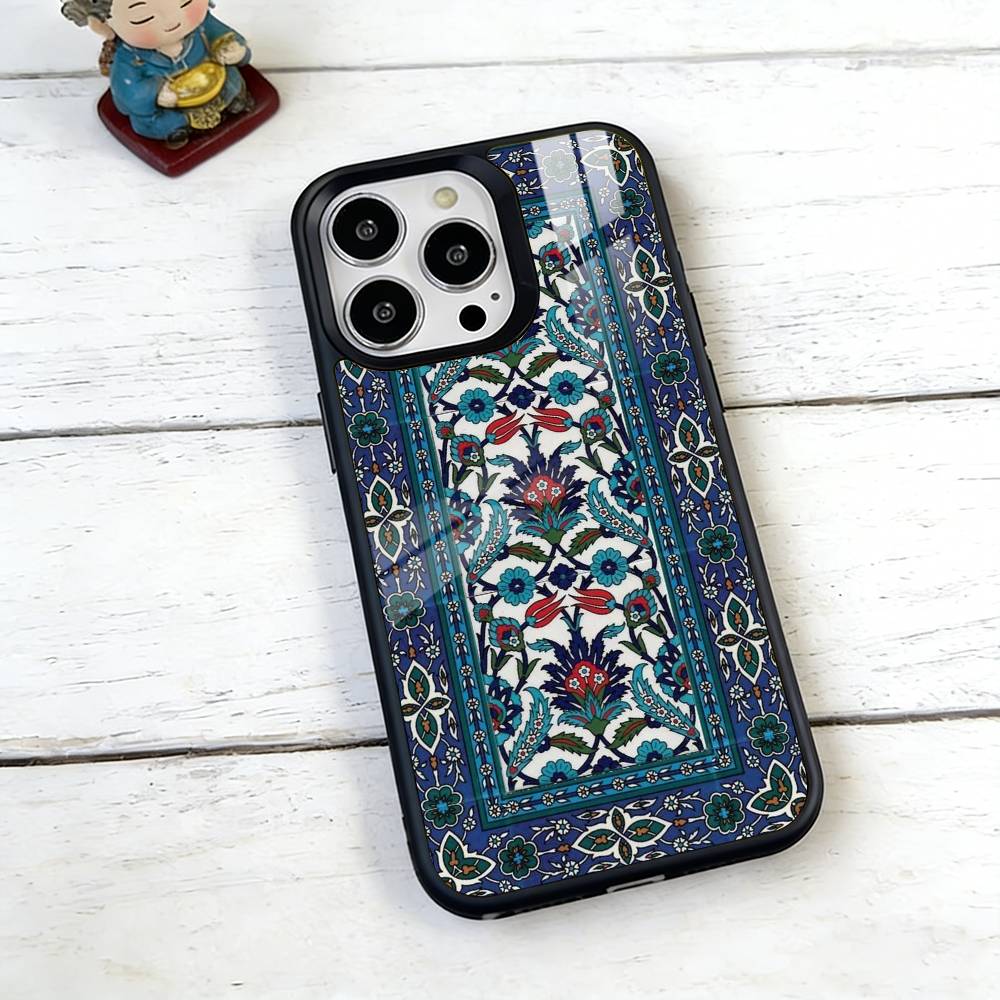 Persian Carpet Floral Pattern Phone Case For iPhone17,16,15,14,13,12,11 Plus,Pro Magnetic For Magsafe Wireless Charging