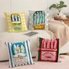 Sardine Can Cushion Cover Soft Short Plush Pillow Cover Smooth Cozy Texture Aesthetic Cushion Case Home Decor