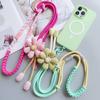 Reines Handgewebtes Universelles Handy-Lanyard, Langes Crossbody-Lanyard, Modischer Sonnenblumen-Anhänger, Verdicktes Lanyard
