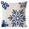 Home Decor Christmas Snowflake & Plaid Pattern Cushions Pattern Cushion Cover Suitable For Sofa Bedroom Car Pillow Cover
