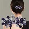 Fashionable Crystal Rhinestone Peacock Mother Spring Clip Hair Accessory