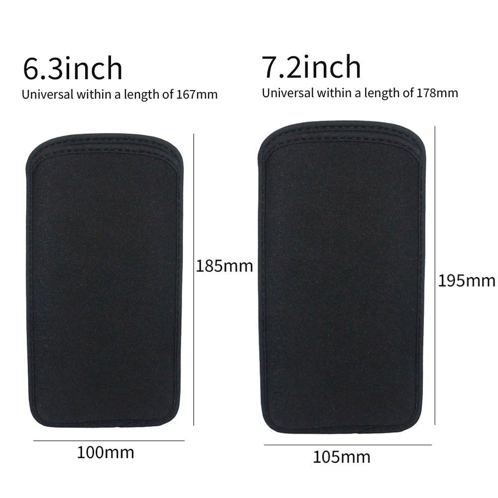 Direct-Insert Waterproof Phone Pouch Neoprene 6.3-7.2 Inch Phone Cover Shockproof Scratch-Resistant Surface Protective Case
