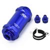 PQY BLACK AN6 / AN8 / AN10 Inline Fuel Filter E85 Ethanol With 100 Micron Stainless steel element and PQY sticker