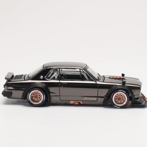 POP RACE 1/64 SKYLINE GT-R V8 DRIFT (HAKOSUKA) DARK CHROME Finished Product