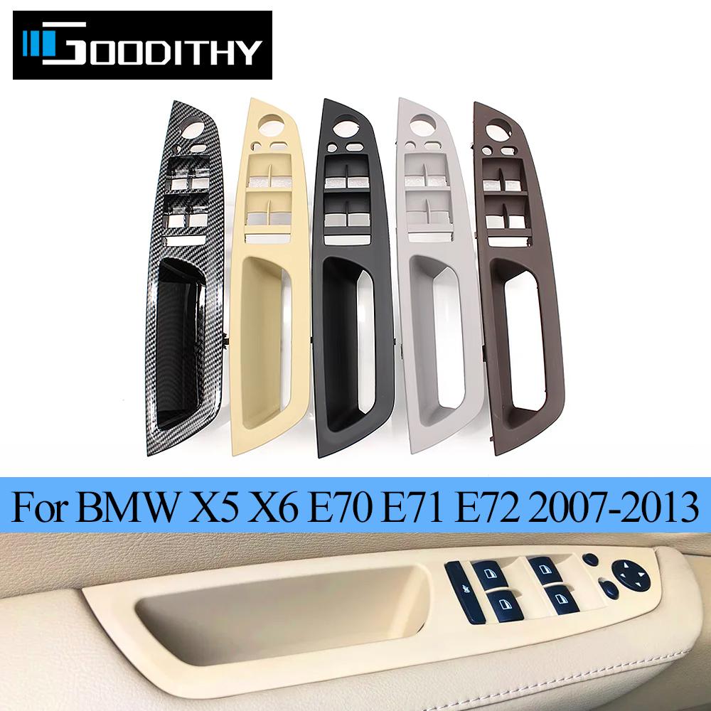 LHD RHD Left Right Hand Driver Car Door Armrest Window Switch Panel Pull Handle Cover Trim For BMW X5 X6 E70 E71 E72 2007-2013