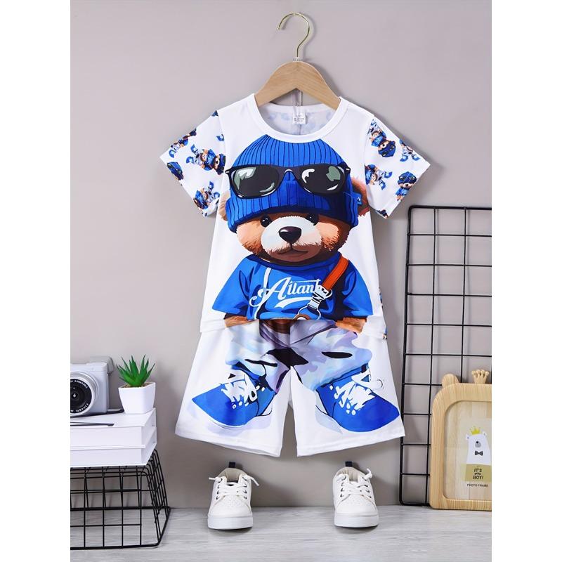 Men's T-shirt And Shorts Set Summer Outdoor Street Men's Fashionable Short-sleeved Top Everyday Casual Men's Beach Shorts