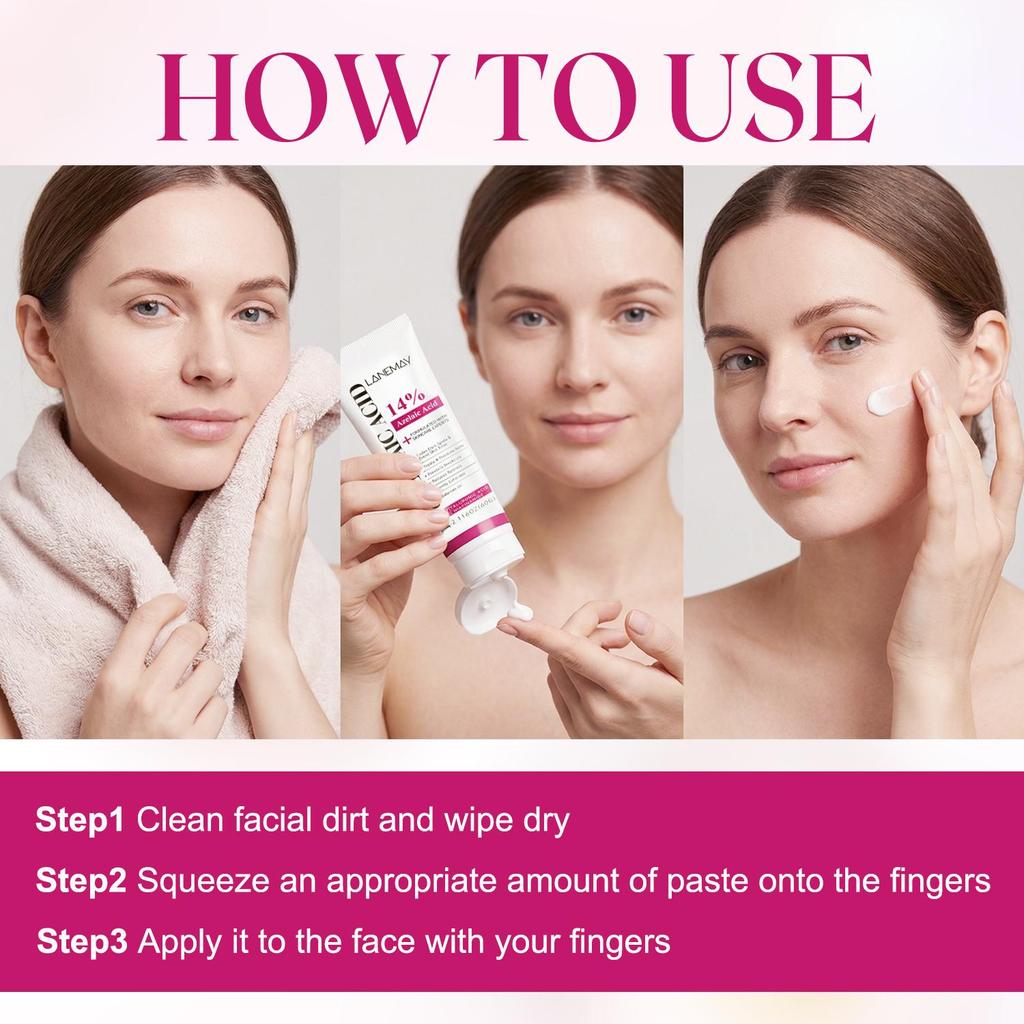 14% Azelaic Acid Cream-Brighten Dull Skin-Boost Skin Radiance-Minimize Blemishes-Suitable For Acne Prone Skin, 60g