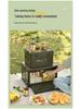 Portable Wheeled Camping Storage Box with Wooden Lid and Side-Opening Access
