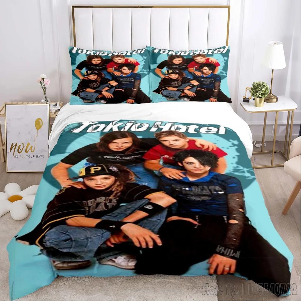 Tokio Hotel Bedding Set Single Twin Duvet Cover Set HD Comforter Cover for Kids Bedding Sets Bedclothes Bedroom Decor