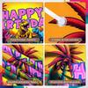 Birthday Party Banner Dinosaur Theme Jurassic Birthday Backdrop Kids Party Banner Vibrant Art  For Birthday Photo Booth