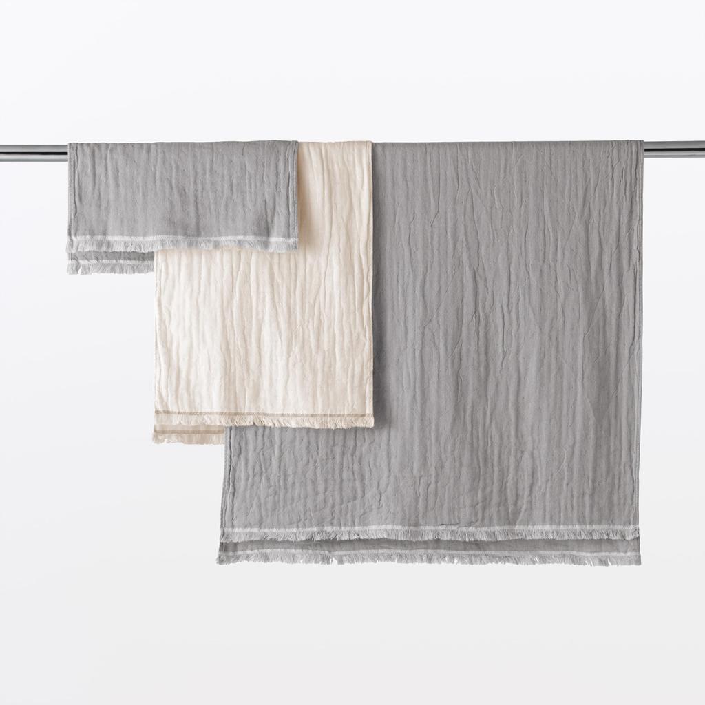 MUJI Washed Gauze Hand Set of 34 x 35 Natural 84910470 Towels, 5, cm, Color,