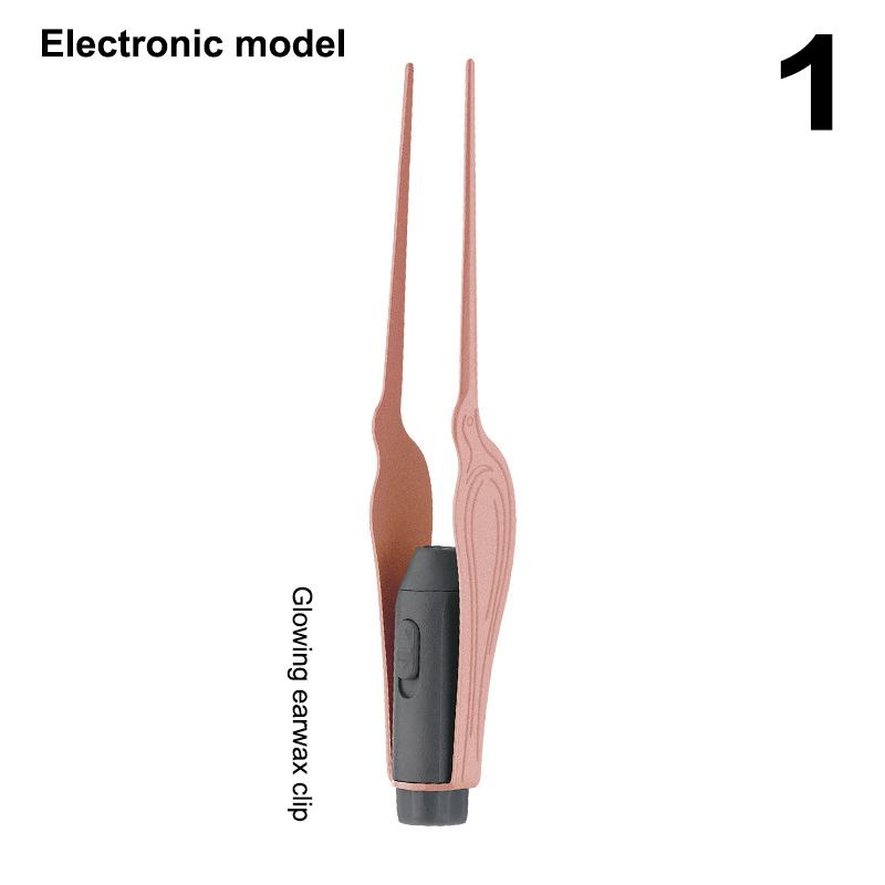 Baby Ear Cleaner Tweezer Soft Ear Picks Led Flash Light Ear Wax Curette Picker Ear Cleaning Tools Ear Wax Dig Removal Earpick