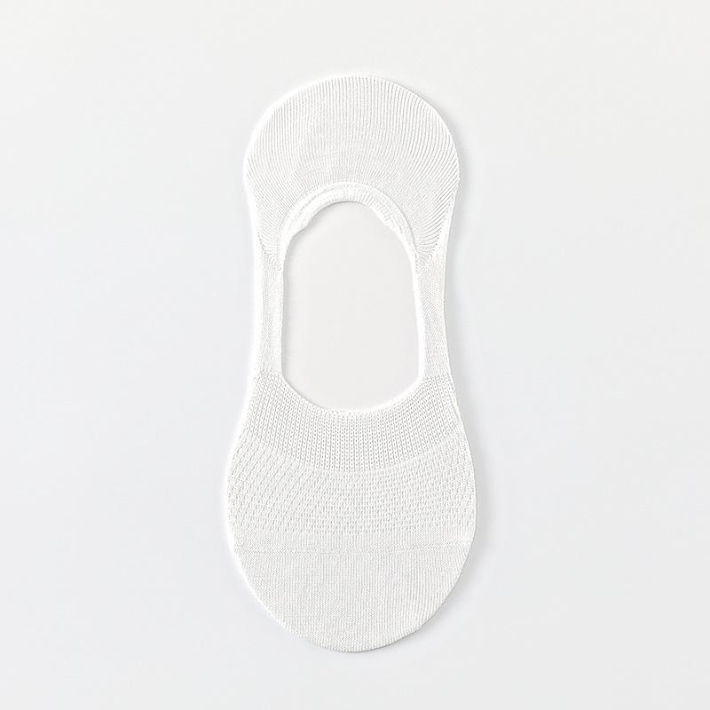 Women s Seamless Mesh Ankle Socks, Breathable, Low-Cut, Non-Slip Silicone Heel, Invisible Thin Cotton Socks One Size белый