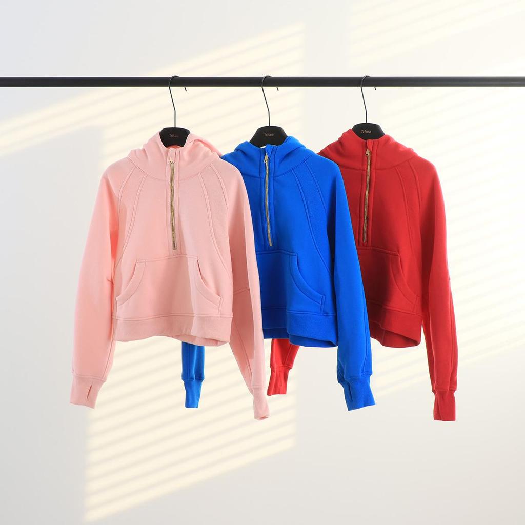 Women's Half-Zip Hooded Fleece Sweatshirt - Autumn/Winter Style (In Stock)