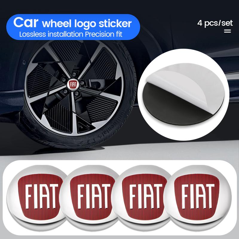 4pcs 56mm 60mm Car Wheel Center Hub Cover Cap Sticker For FIAT Abarth 500 Grande Stilo Punto Astra Freemont Bravo Accessories