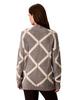 Women's Grid-Stitch Mock Neck Sweater