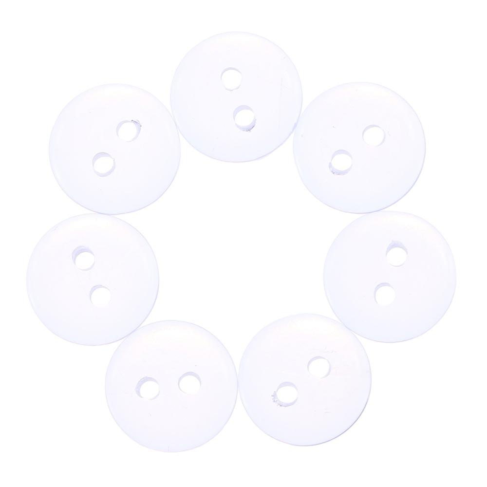 500 PCS Resin Clear  Buttons 10mm 10mm Round Transparent DIY Craft Projects Resin Buttons  Sewing